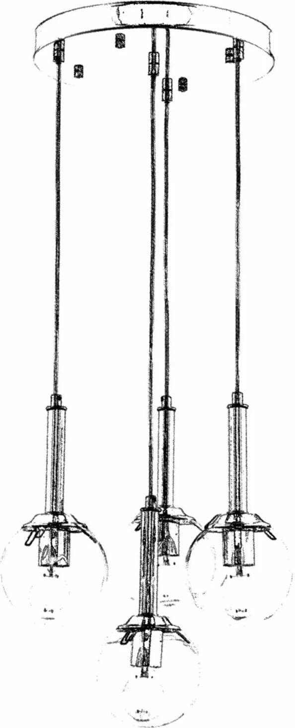 Llambë tavani Opviq, krom, AV-1781-4KT