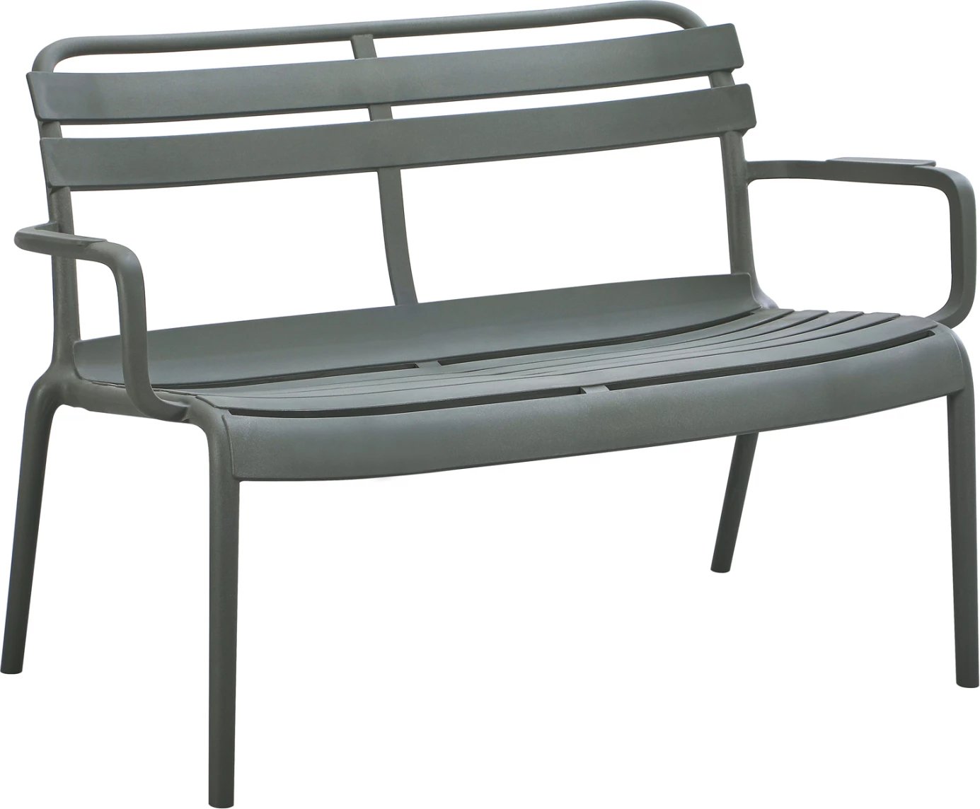 Stol dy vendësh KORVER, polipropilen, ngjyrë ulliri e errët, FH6332.05, 113x65x76cm