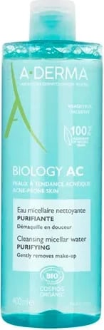 Ujë micelar pastrues A-Derma Biology AC unisex 400ml