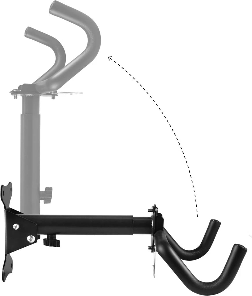 Mbajtës muri për biçikletë Maclean MC-484, çelik, ngarkesë maksimale 30kg, Zi