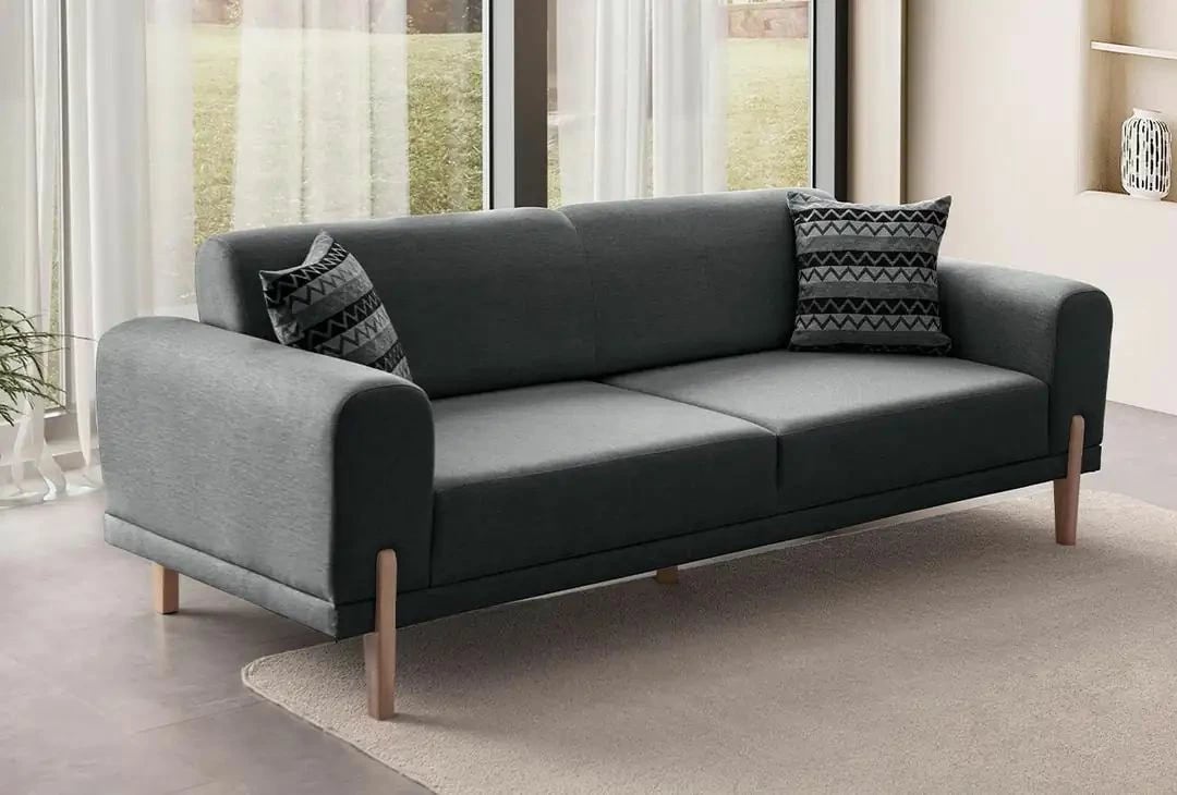 Divan-krevat treshe, ngjyrë antracit, Atelier del Sofa