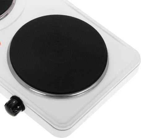 Sobë elektrike me 2 plita, Adler AD 6520, 2500 W, rregullim temperature 5-nivelesh, e bardhë