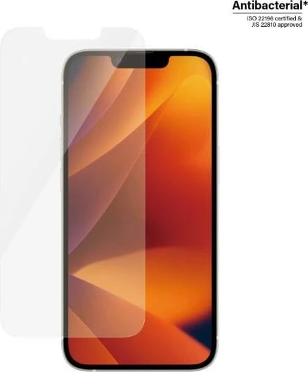 Mbrojtës ekrani xham i temperuar, PanzerGlass Classic Fit, për Apple iPhone 14/13 Pro/13, 6.1", antibakterial