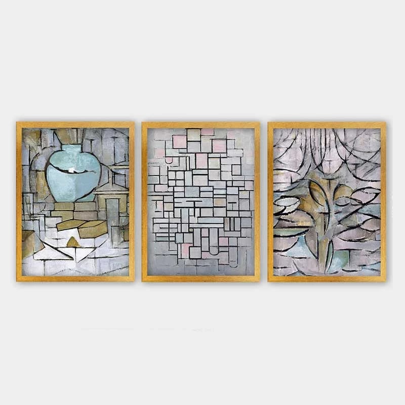Pikturë dekorative me kornizë (3 copë), Wallity, 3AC_UN3894517_3545