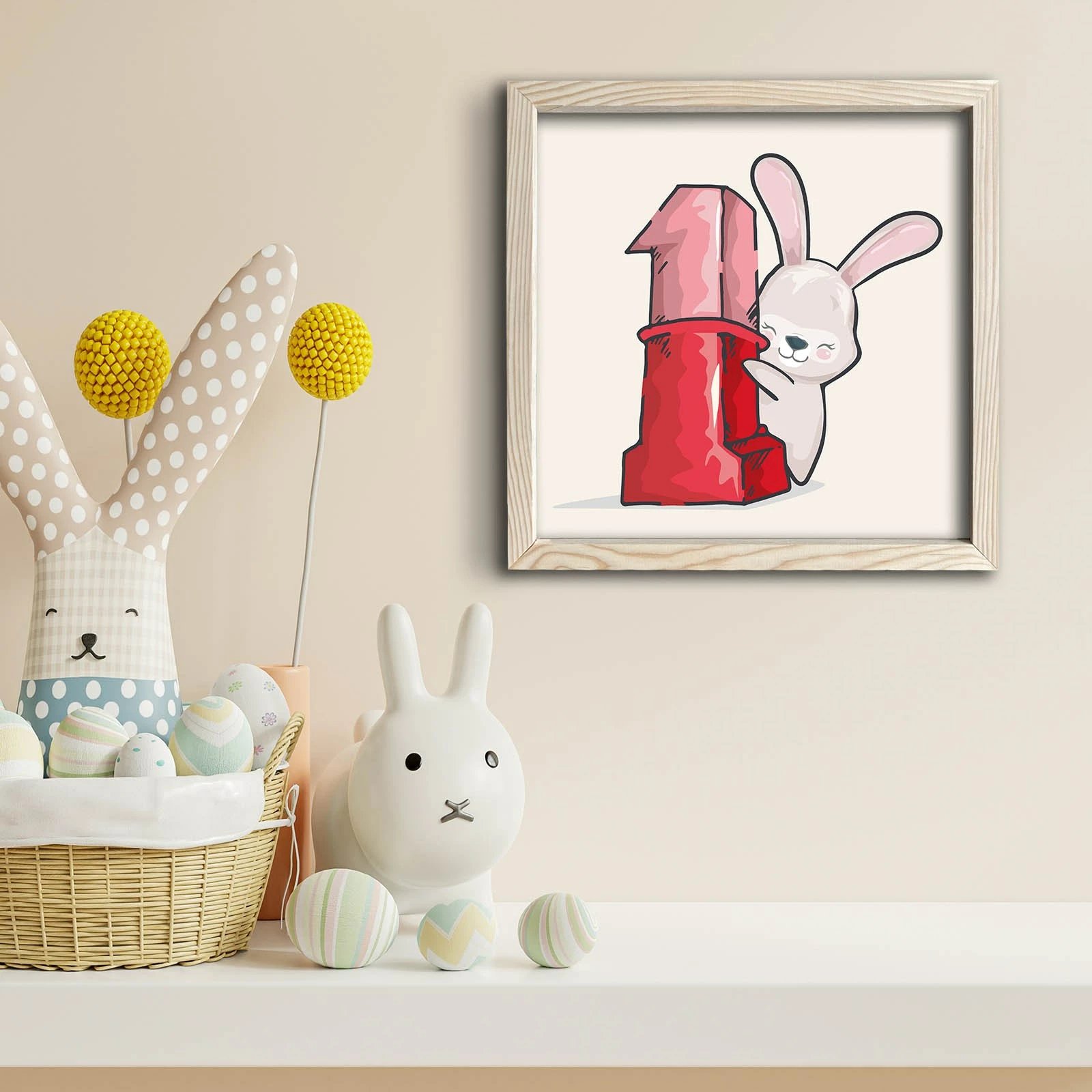 Pikturë dekorative MDF me kornizë, Wallity, 3333KCT-002, 33x33cm