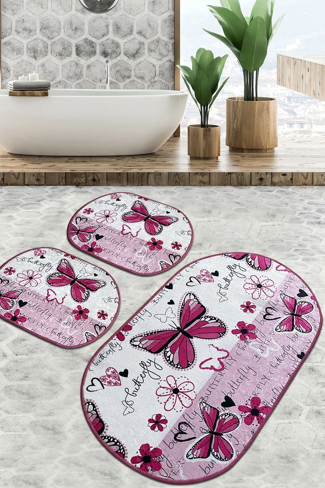 Set tapetash për banjo, 3 copë, Mijölnir Danous Djt, shumëngjyrëshe