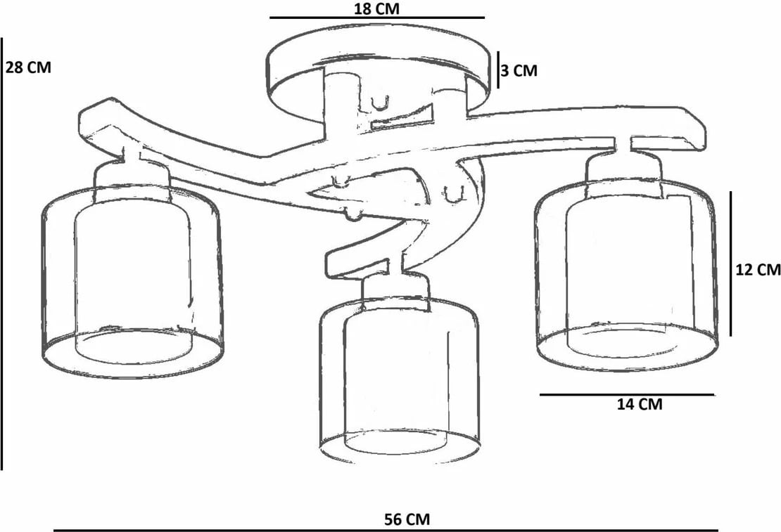 Llambë tavani Opviq, ngjyrë mjaltë, arre, ar, 9001-5