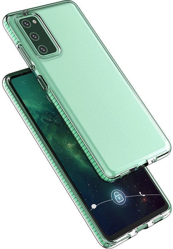 Mbështjellës Hurtel Spring Case për Samsung Galaxy A02s EU, TPU, i tejdukshëm me kornizë të zezë