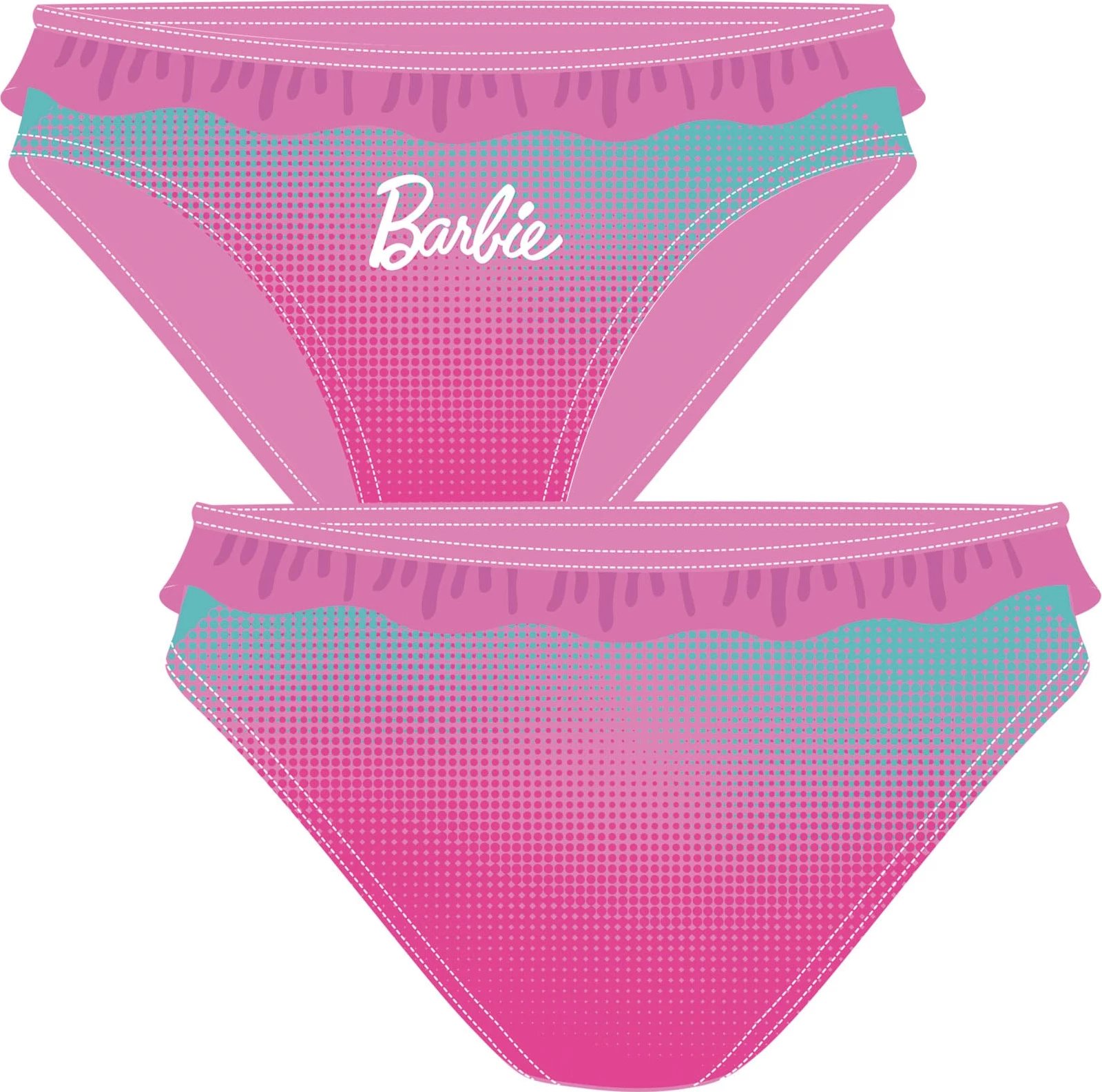 Kostum Noti Disney Barbie - Swim-Slip 2A 8348 (Pembe, 4)