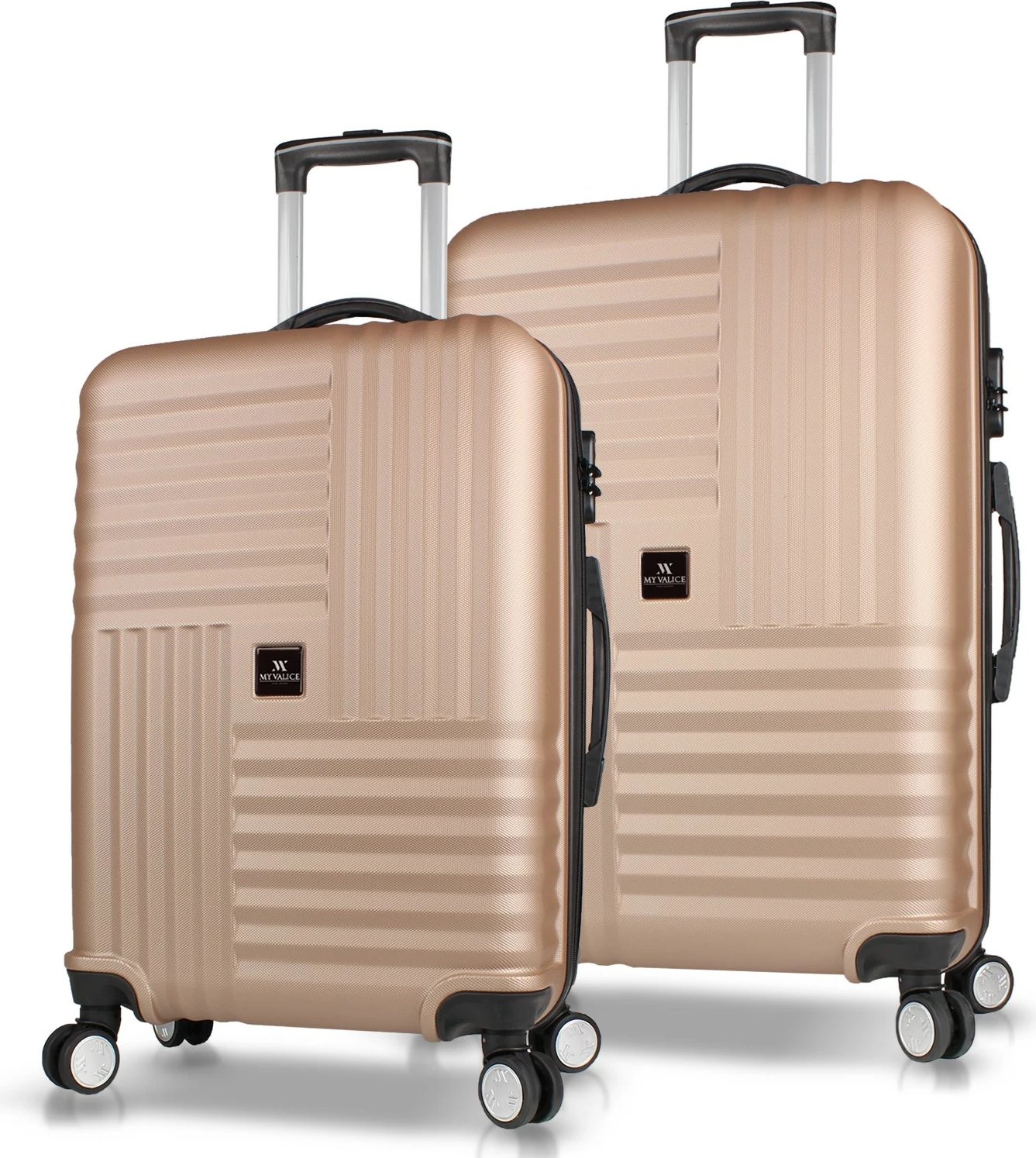 Set valixhesh (2 copë), ngjyrë ari, Zoozie Bags, 8401