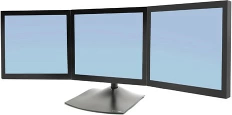 Mbajtëse tavoline për 3 monitorë Ergotron DS100, deri 21 inç, e zezë