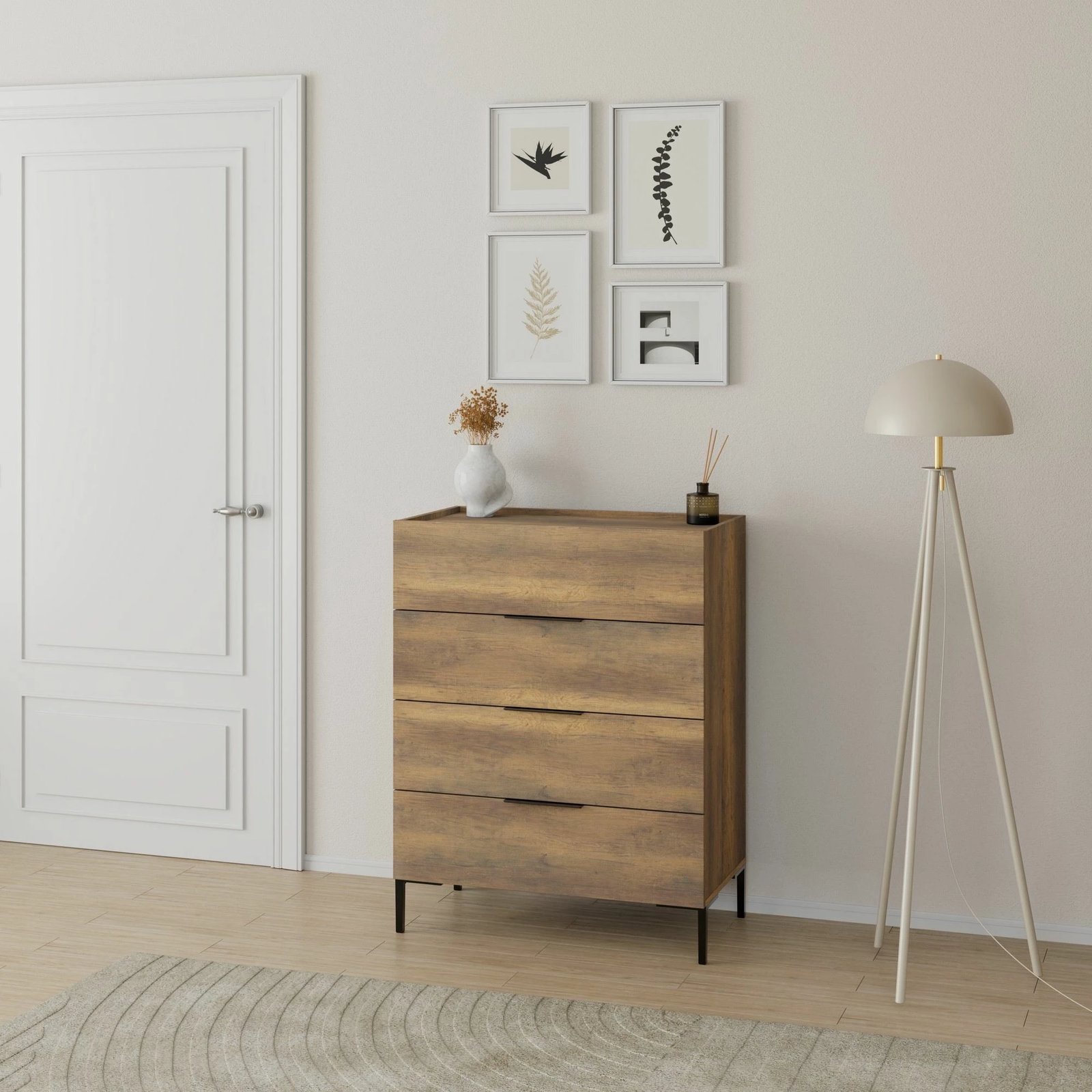 Komodë Hanah Home, Sfn-1740-Oo-1, ngjyrë arre