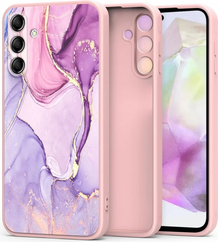 Mbështjellës Tech-Protect Icon për Samsung Galaxy A35 5G, rozë dhe vjollcë