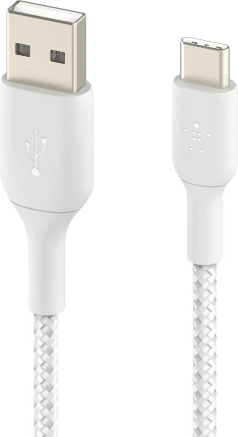 Kabëll Belkin CAB002BT0MWH, 0.15 m, USB A në USB C, Bardhë
