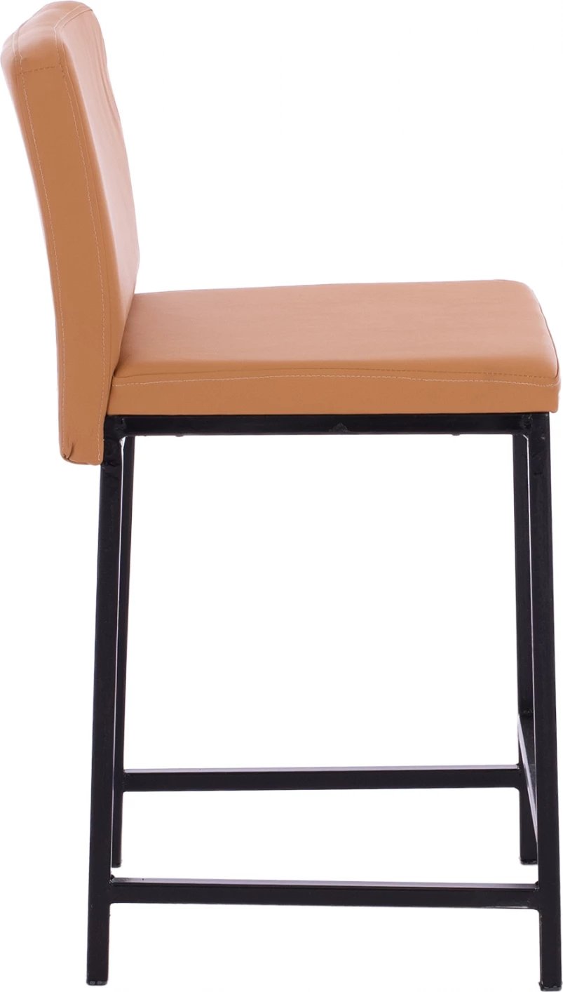 Karrige për bar metalike me lëkurë ngjyrë kafe FH5801 40x46x86Y cm