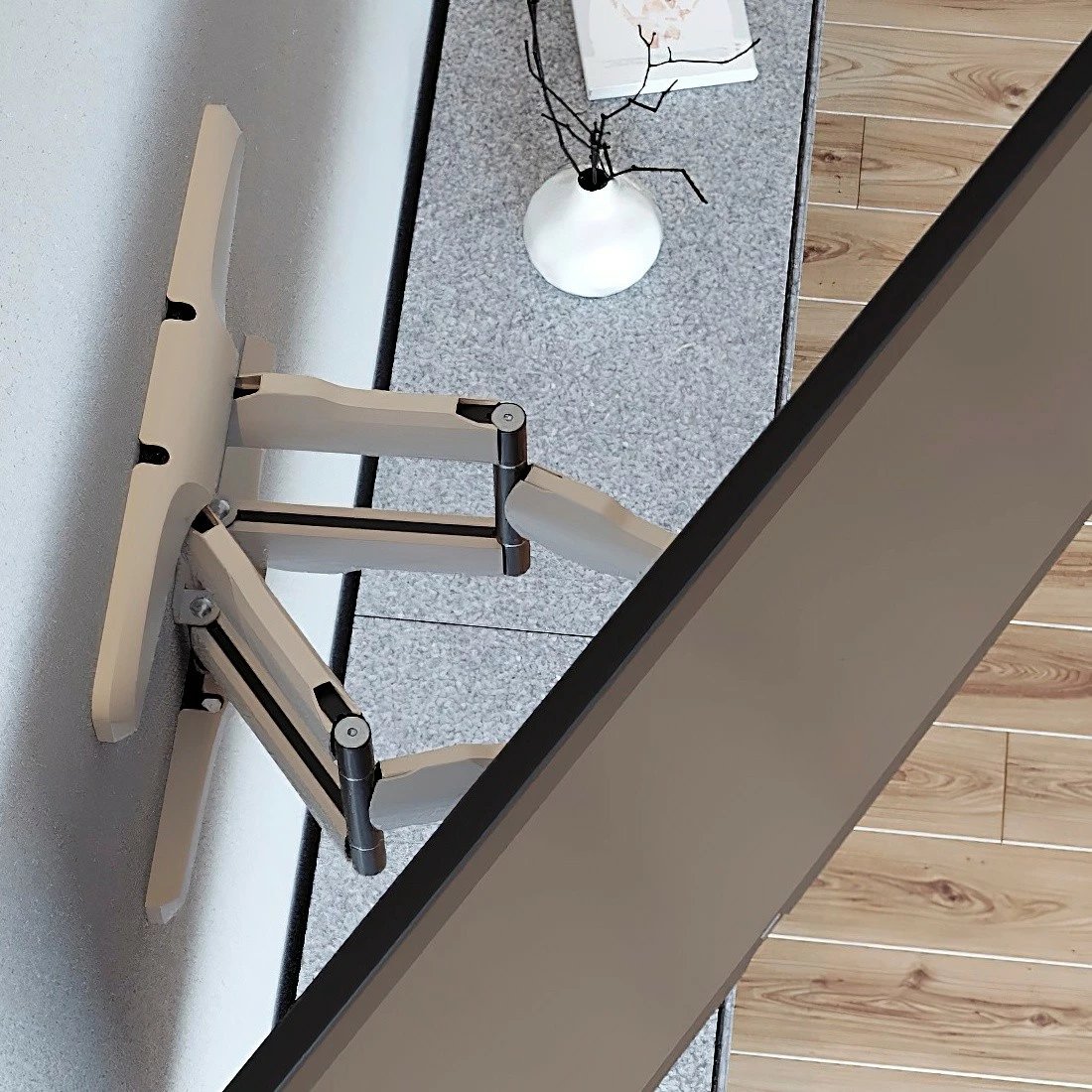 Mbajtës muri TV LCD/LED, Hama 220838, Fullmotion XL, VESA 800x600, 46-90", kapacitet 75 kg, i zi