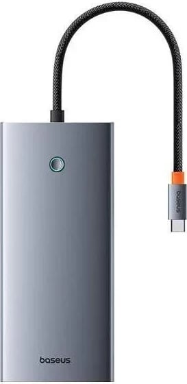 Stacion dokimi Baseus PortalJoy Series, 13w1, 2x HDMI, VGA, DP, 2x USB3.1, USB2.0, USB-C, Mini Jack, RJ45, SF/TF 100W, gri