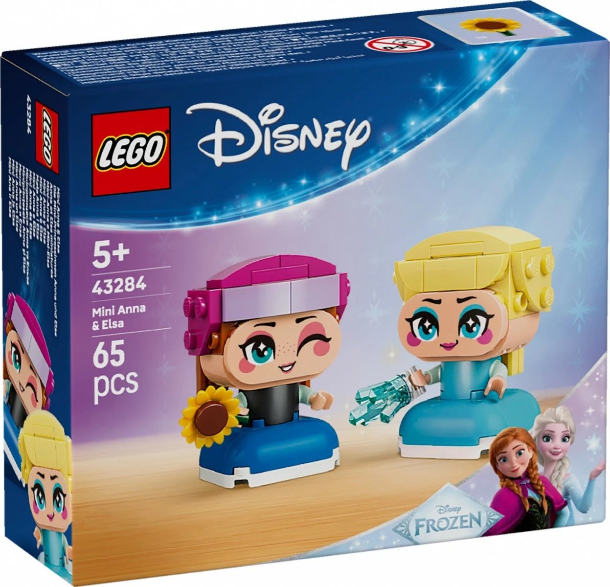 Set LEGO Disney Frozen 43284 Mini Anna & Elsa, 65 copa, mosha 5+
