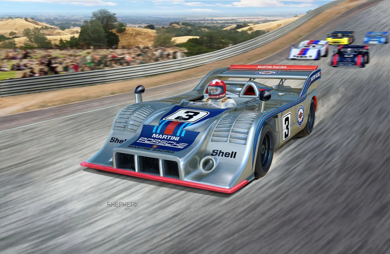 Model plastik makine Revell Porsche 917/10, 1:32, 64 pjesë, argjendtë