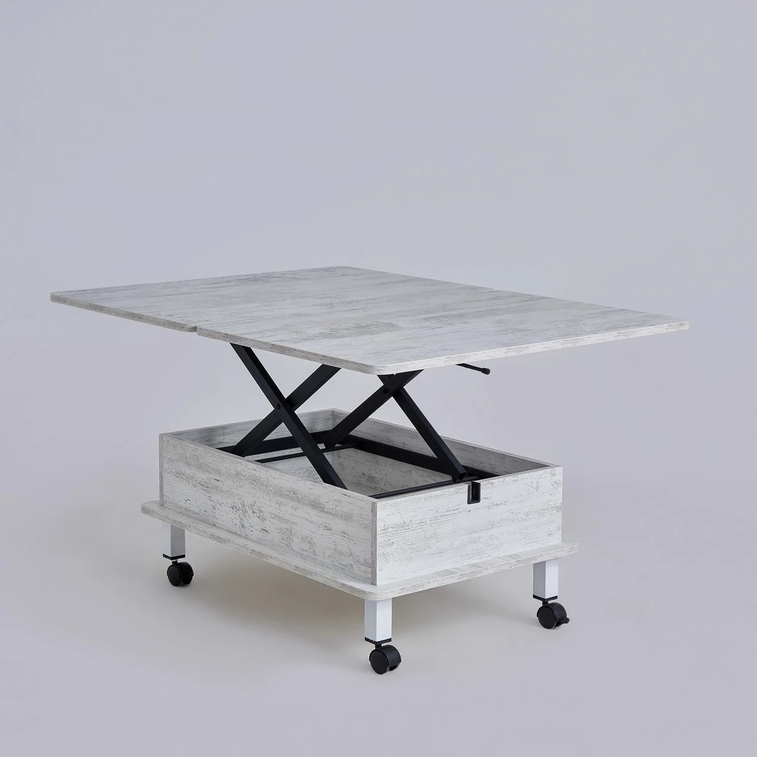 Tavolinë kafeje Skye Decor, Nino, ngjyrë e bardhë antike