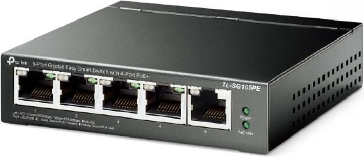Switch TP-Link TL-SG105PE 5 porte Gigabit Easy-Smart 4x PoE+ 65W