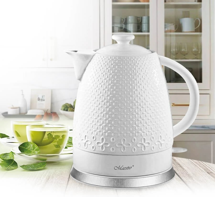 Ibrik elektrik Maestro MR-073, 1.5 L, 1500 W, Qeramik, Bardhë