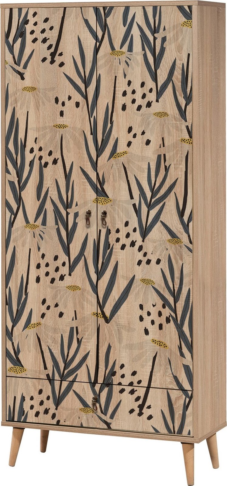 Dollap Hanah Home City Gardrop Daisy, shumëngjyrësh, 80x190x45cm