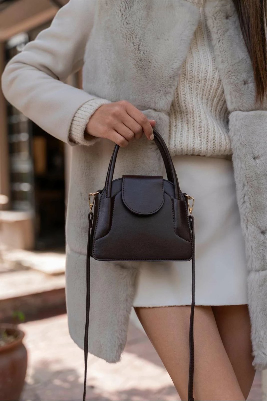 Çantë krahu Zoozie Bags, MK1020223SV10-001, ngjyrë kafe