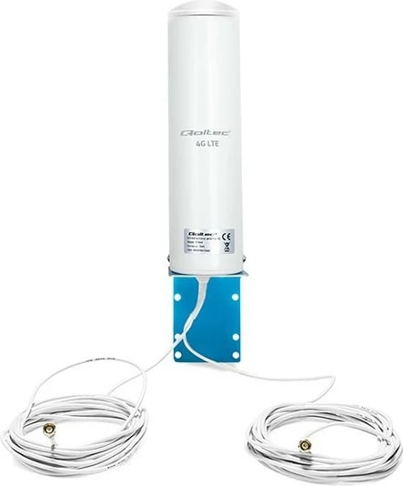 Antenë 4G LTE Qoltec 57044, omnidireksionale, 5dBi, e bardhë, për jashtë
