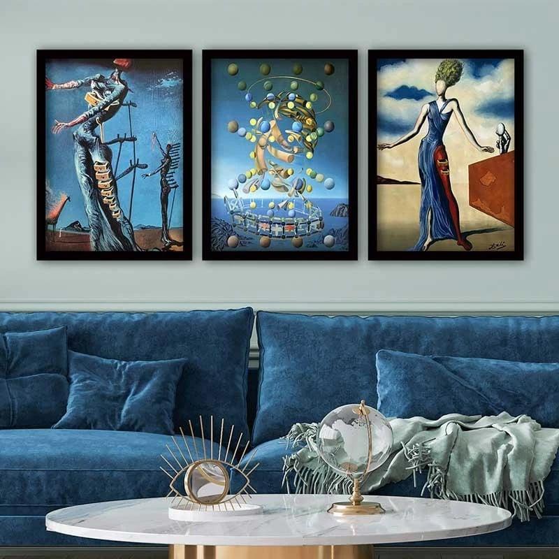 Pikturë dekorative me kornizë (3 copë), Wallity, 3SC_UN24751_3545