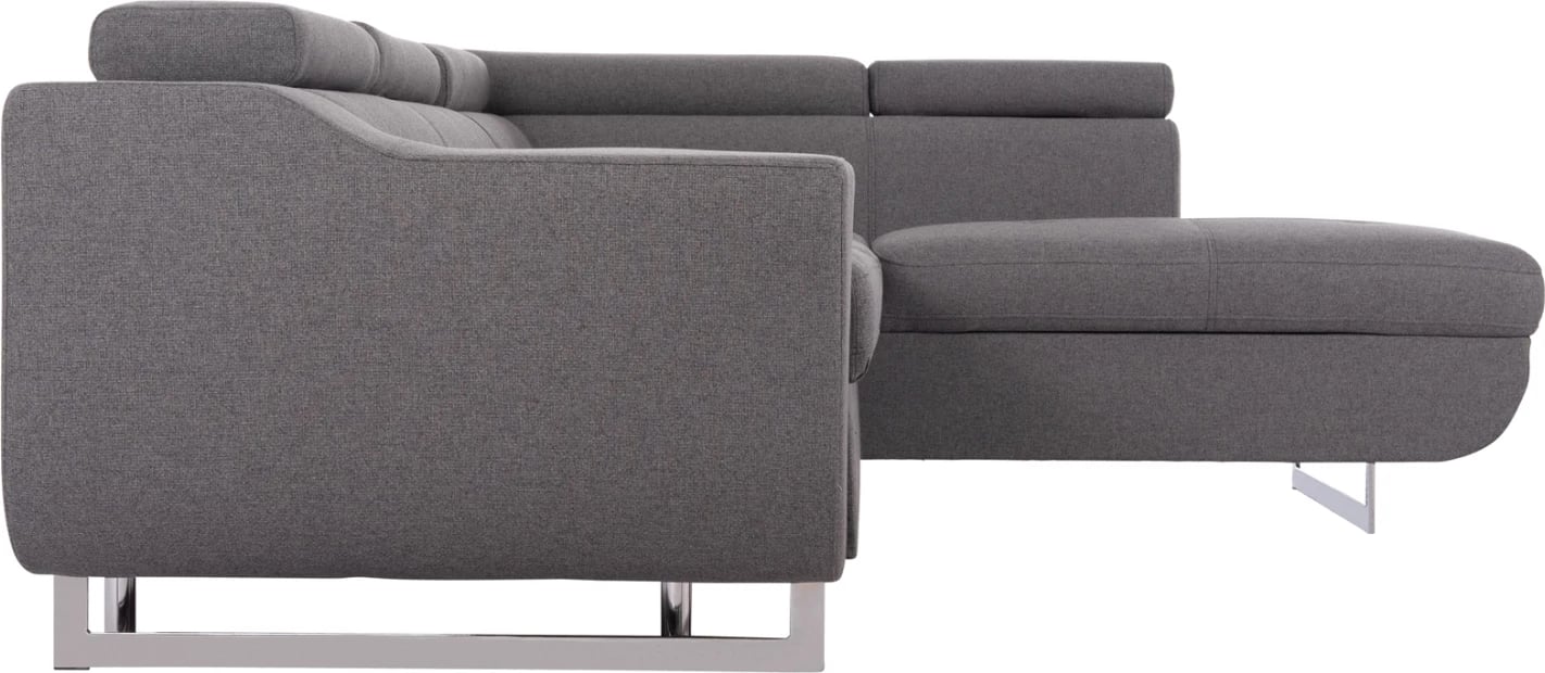 Kënd-sofë krevati me hapësirë për depo, ngjyrë gri, ENCORE FH3301.01R, 285x205x90cm