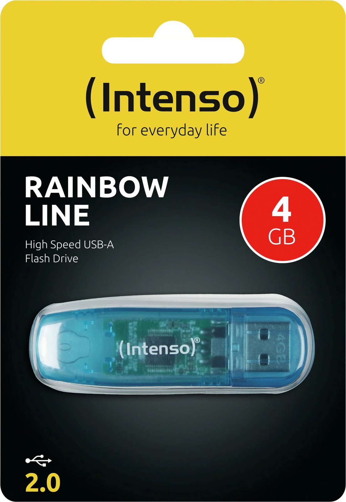 USB Intenso Rainbow Line, 4 GB, USB Type-A, 2.0, Blu