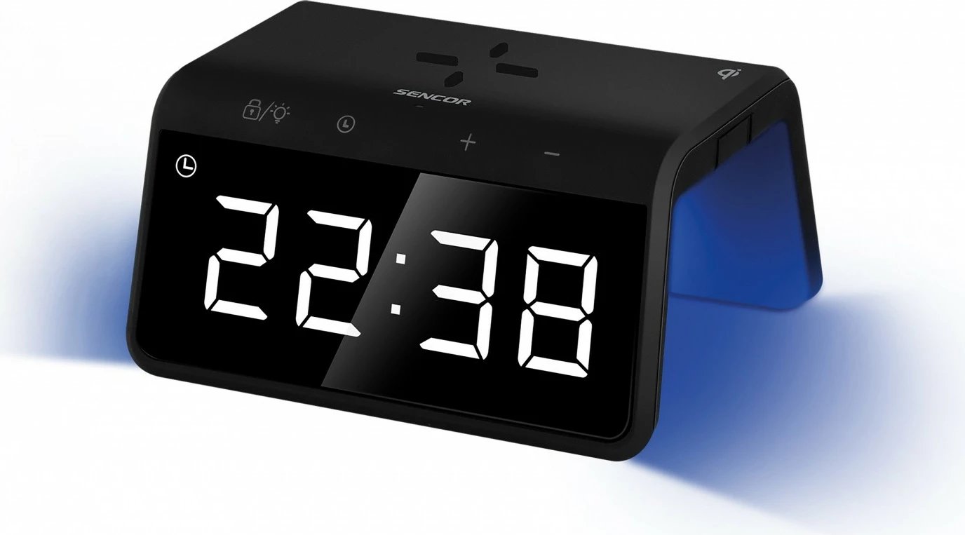 Orë dixhitale alarmi Sencor SDC 7900Qi me karikues wireless, E zezë Orë dixhitale alarmi Sencor SDC 7900Qi me karikues wireless, E zezë