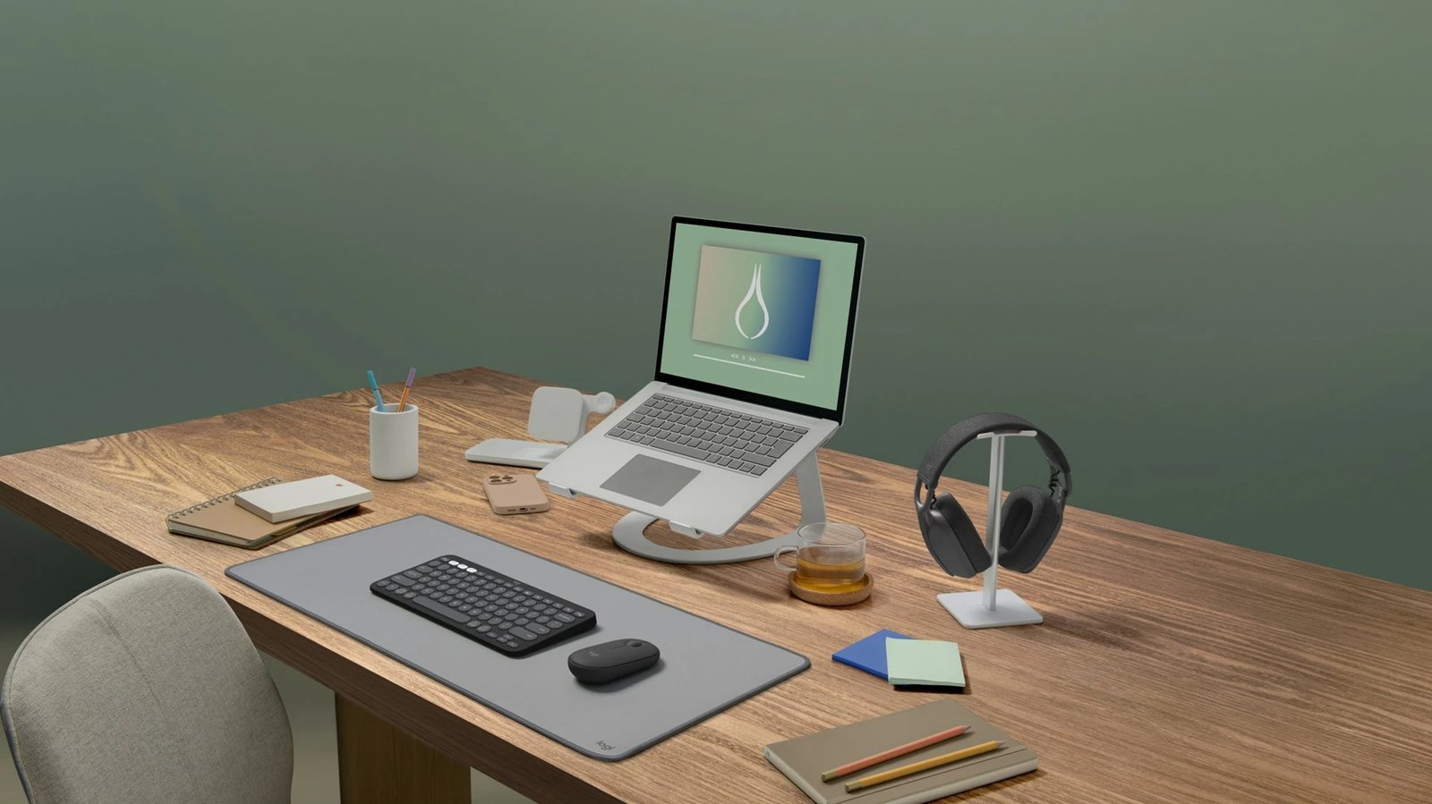 Maus Logitech 910-007015, pa kabllo, RF Wireless + Bluetooth, 4000 DPI, grafit