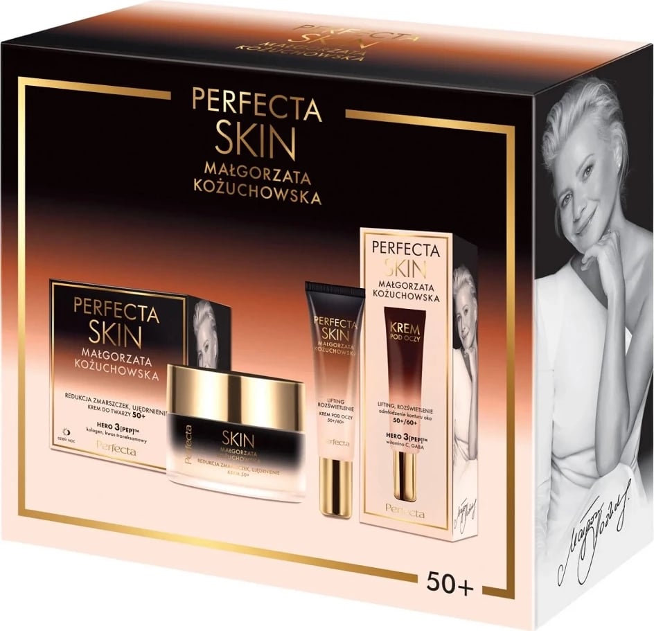 Set krem për fytyrë dhe sy për femra Perfecta Skin Małgorzata Kożuchowska 50+, 50ml + 15ml