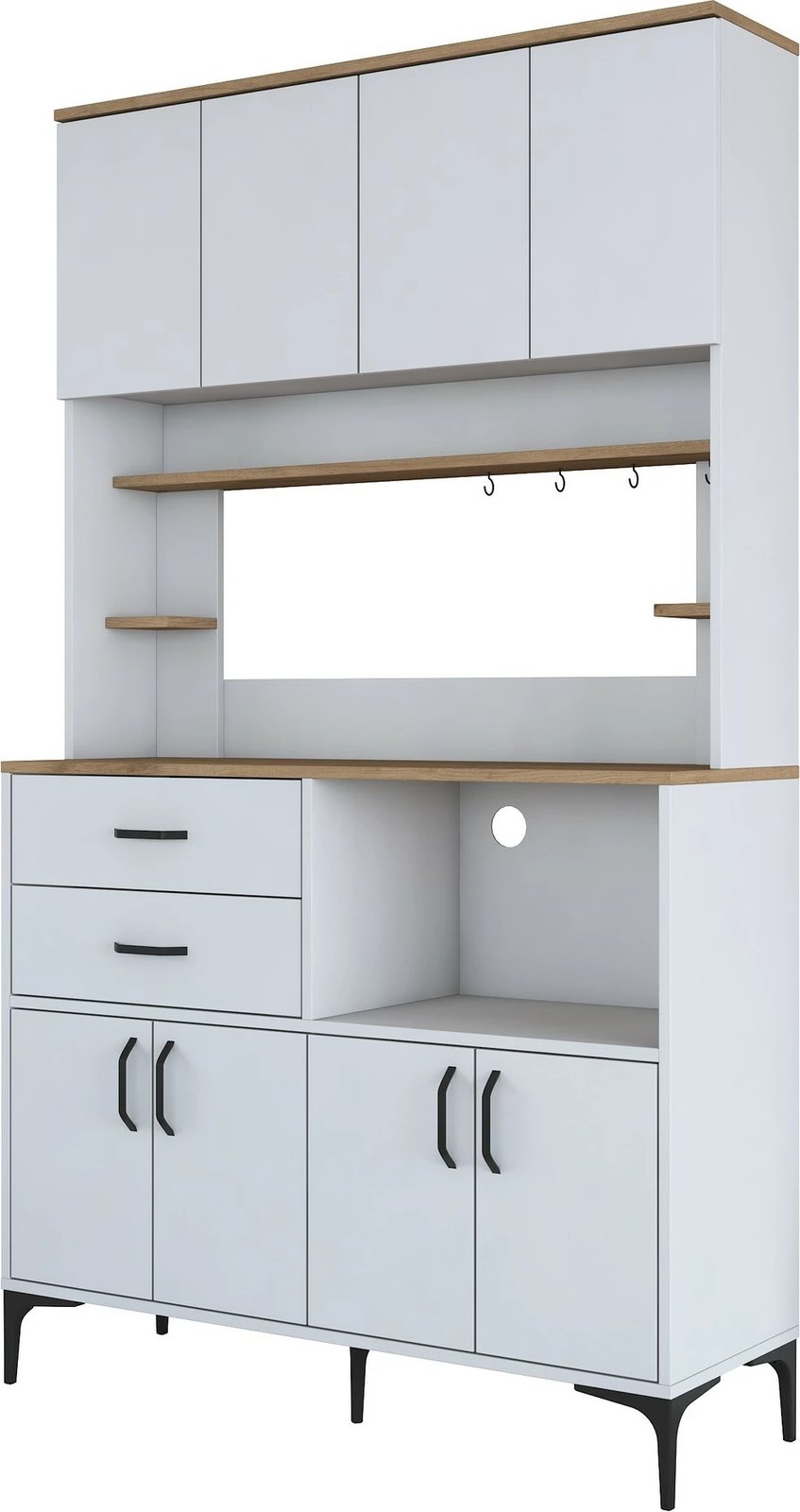 Dollap multifunksional Skye Decor, ngjyrë arrë dhe e bardhë, JE179 - 3402