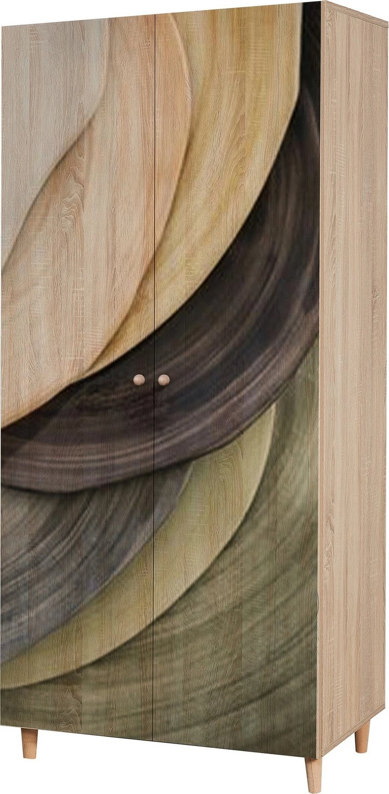 Dollap Hanah Home, Lidya 2, ngjyrë sonomo, 90x192x52cm