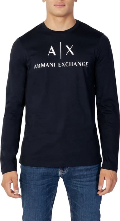 Maicë me mëngë të gjata Armani Exchange për meshkuj, blu