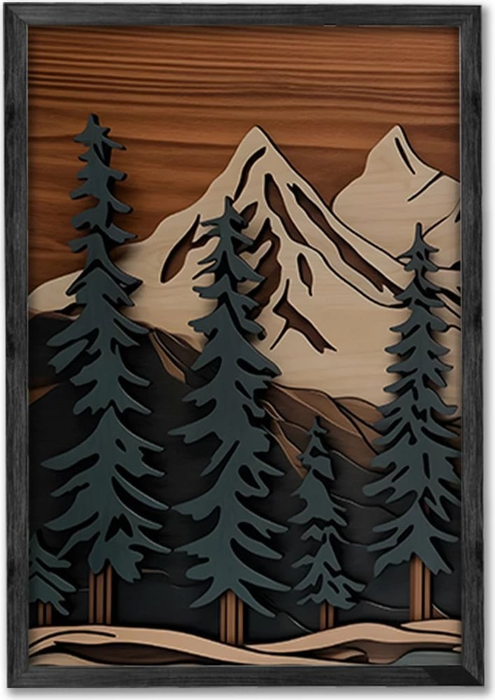 Set pikturash dekorative me kornizë (3 copë), Wallity, Ersy3Syhcrv41