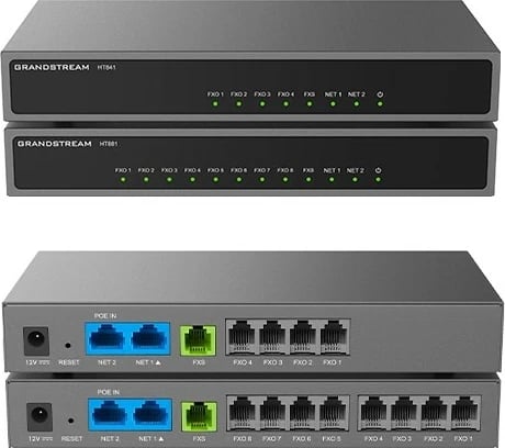 Gateway VoIP Grandstream HT881, 8 porta RJ-11, 2 porta RJ-45