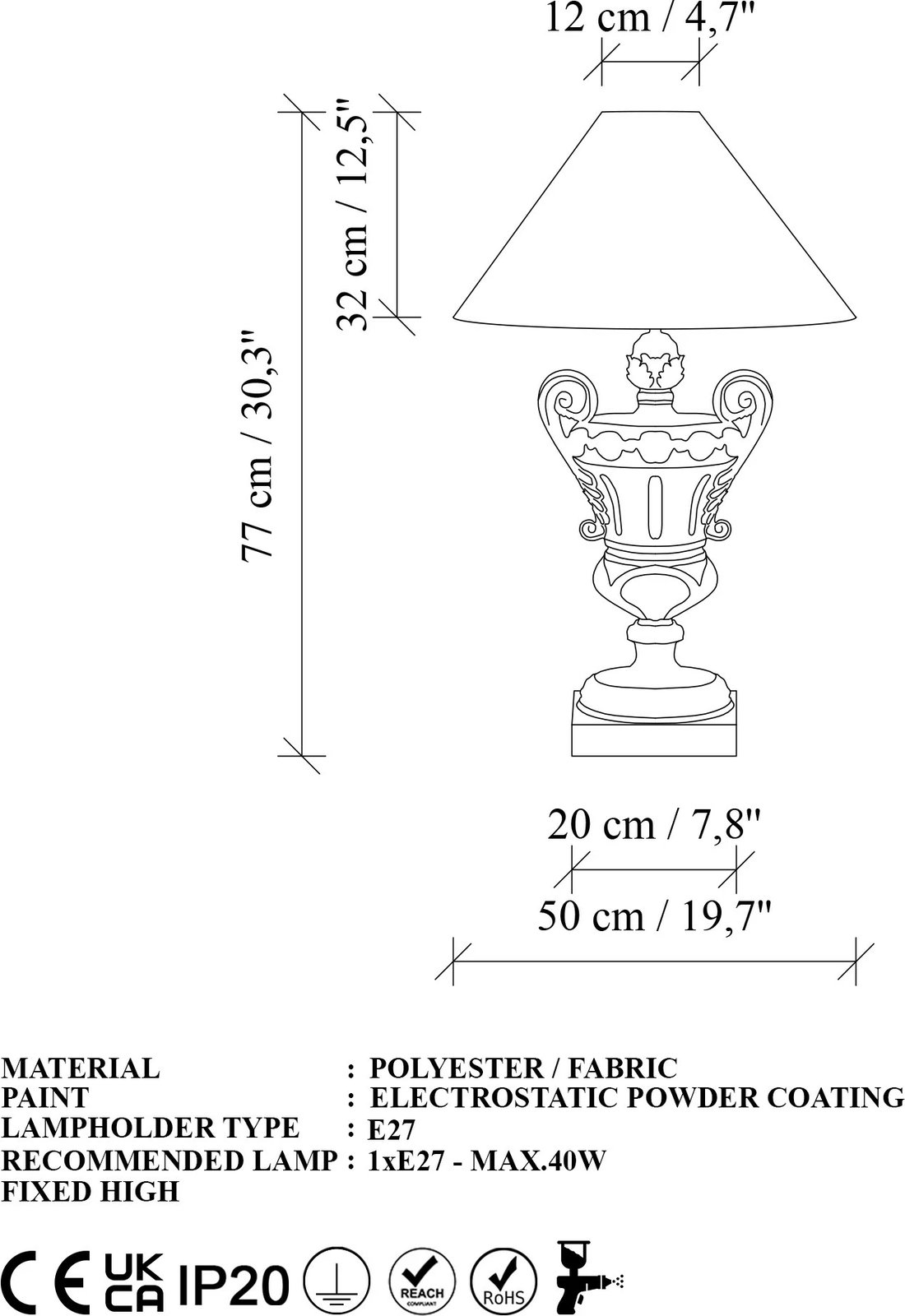 Llambë tavoline Opviq, ELEGANZE-5334, ngjyrë ari dhe kafe e çelët
