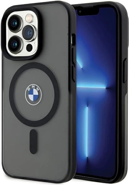 Mbështjellës BMW Signature MagSafe për iPhone 15 Pro, i zi