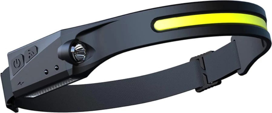 Llambë koke LED Hurtel WLCHL03 me sensor lëvizjeje, 1200 mAh, USB-C, e zezë