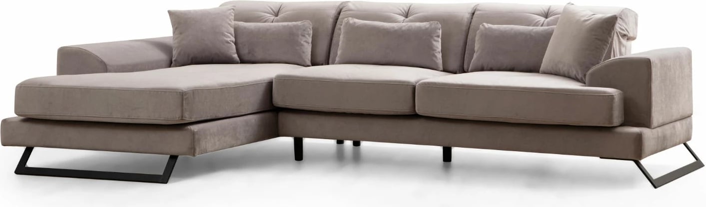 Këndsofa Frido, ngjyrë gri e çelët, Atelier del Sofa (Chl+3R)