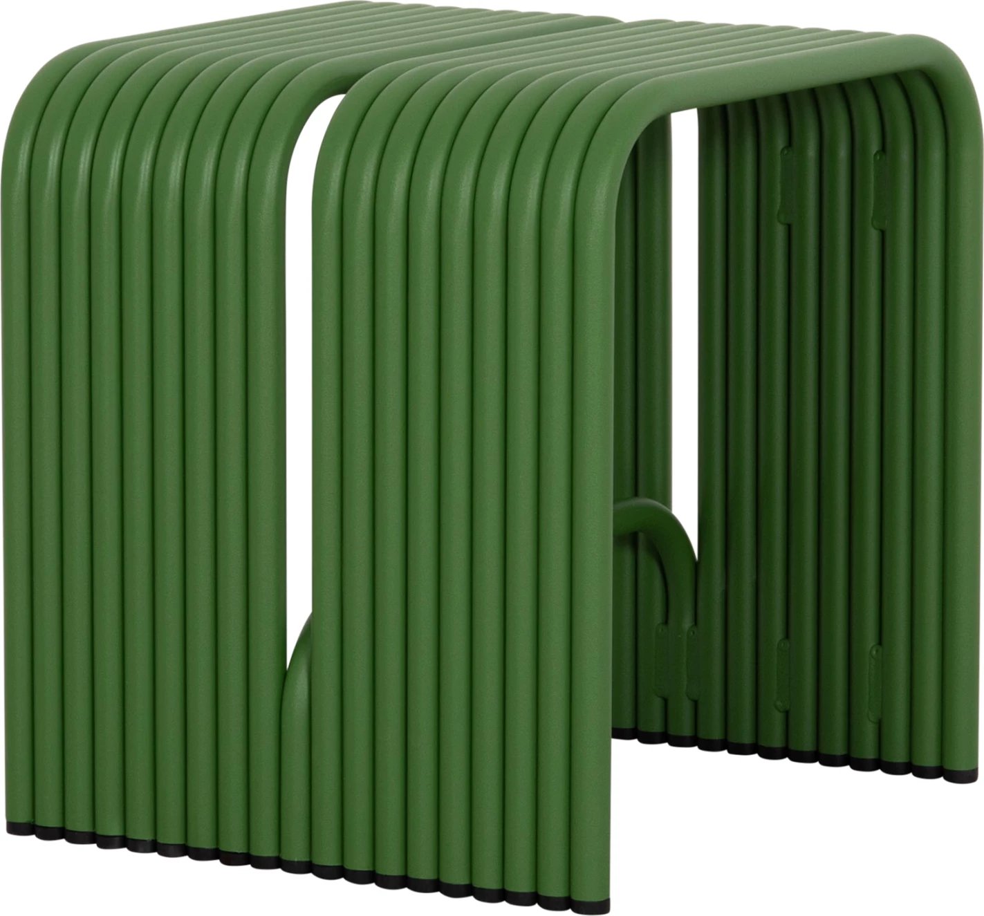 Stool i ulët INTREPID, alumin, ngjyrë e gjelbër, 40x38x42.5cm