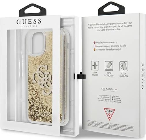 Mbështjellës Guess 4G Big Liquid Glitter për iPhone 11/XR, Ari Mbështjellës Guess 4G Big Liquid Glitter për iPhone 11/XR, Ari