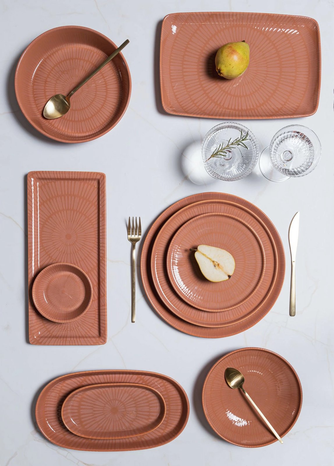 Set për servim torte (6 copë), Hermia, salmon, NON0027