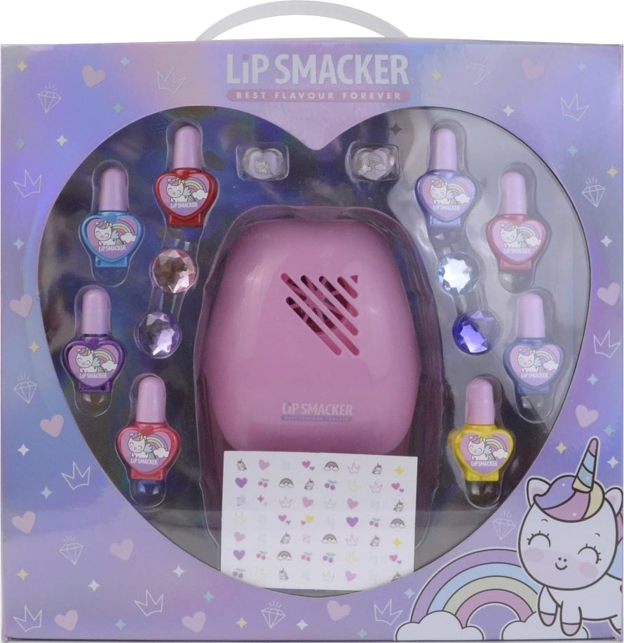 Set manikyr për vajza Lip Smacker Unicorn Nail Blockbuster, 16 copë