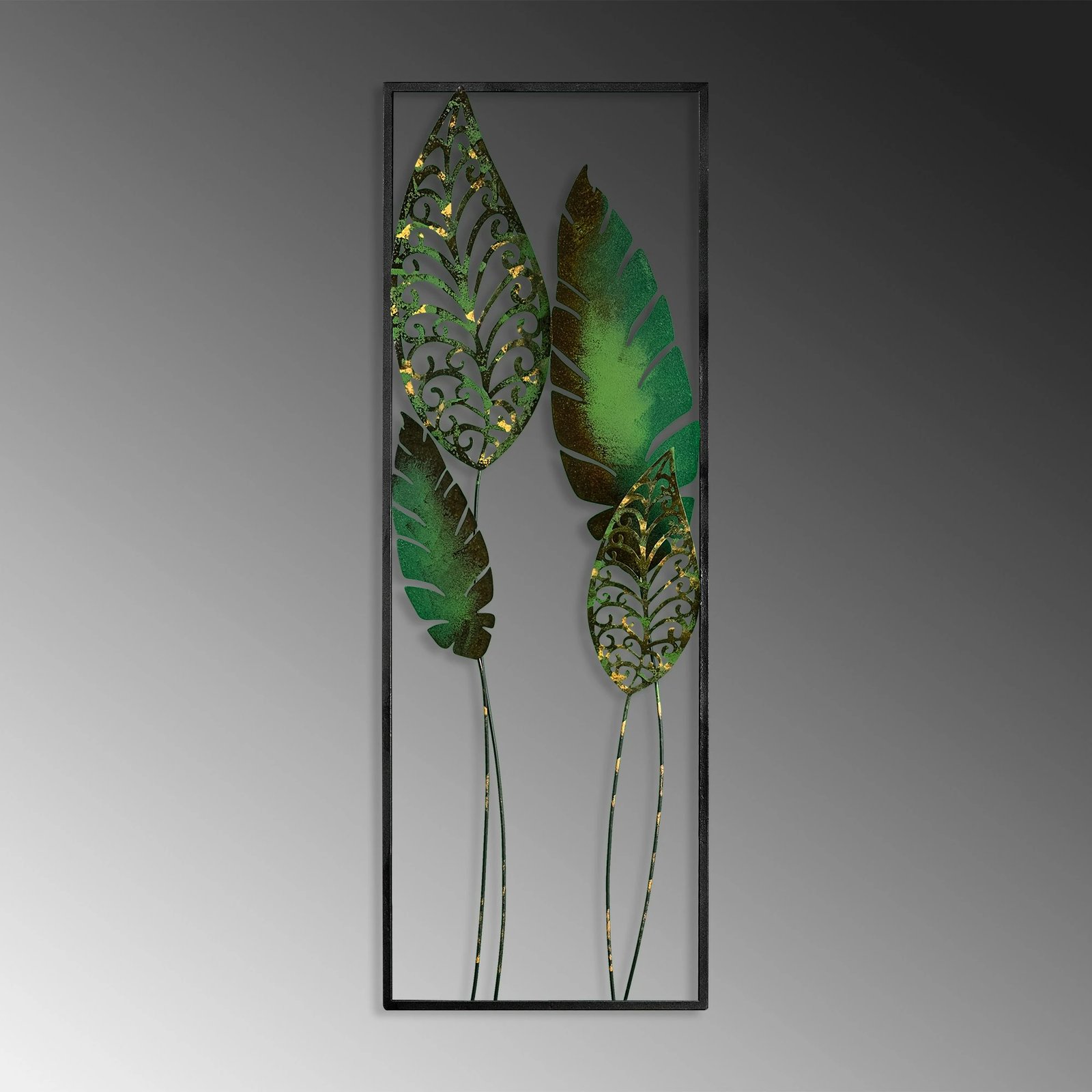 Aksesor dekorativ metalik për mur, Wallity Nezgep 3, shumëngjyrësh, 32x90cm