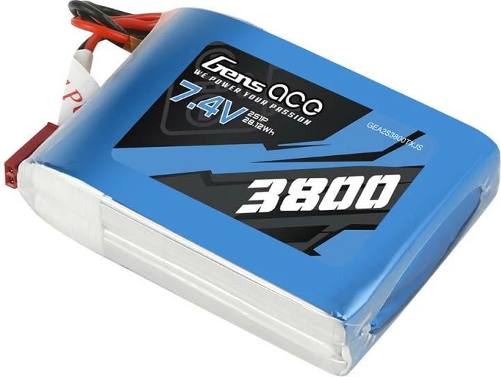 Bateri Gens ace GEA2S3800TXJS 3800mAh 7.4V LiPo, për Taranis Q X7, Blu